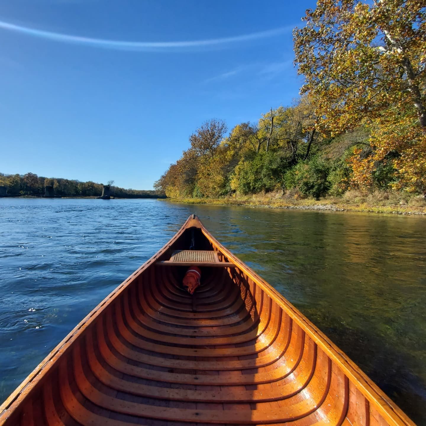 wooden canoe